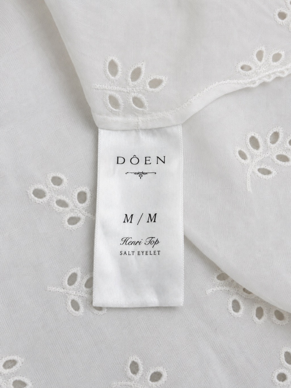 Doen HENRI Ruffle-Trim Blouse in Salt Eyelet - Picture 12 of 12